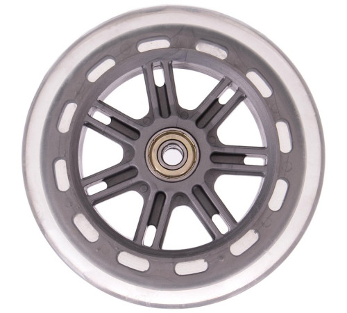 Колесо для самоката с пластиковым диском и подшипниками ø 120мм ABEC-7 SP-Sport 608Z прозрачный-серый