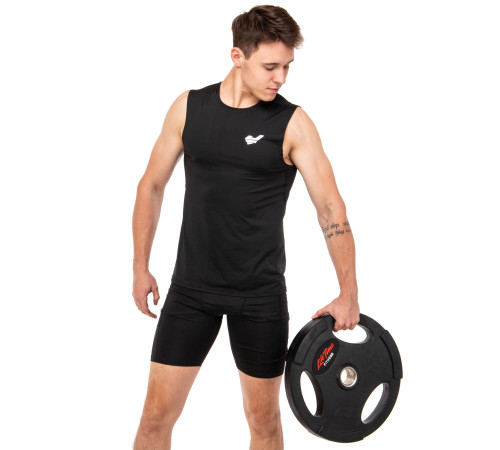 Млинці диски гумові з потрійним хватом та металевою втулкою LIFE FITNESS 51мм 25кг чорний