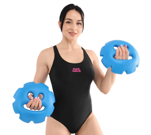 Аквадиски для аквааеробіки та аквафітнесу Aquadisk MadWave Aquadisk jelly 2шт синій