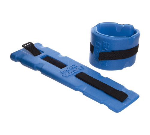 Акваманжеты мягкие отягощения для аквафитнеса и аквааэробики MadWave AQUA FITNESS CUFFS 2шт синий