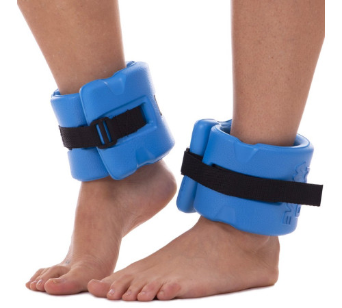Акваманжеты мягкие отягощения для аквафитнеса и аквааэробики MadWave AQUA FITNESS CUFFS 2шт синий