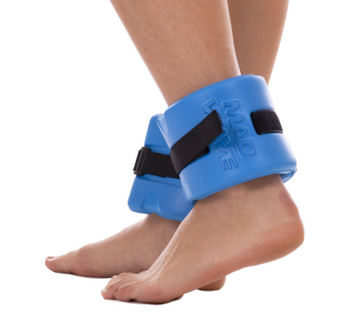 Акваманжеты мягкие отягощения для аквафитнеса и аквааэробики MadWave AQUA FITNESS CUFFS 2шт синий