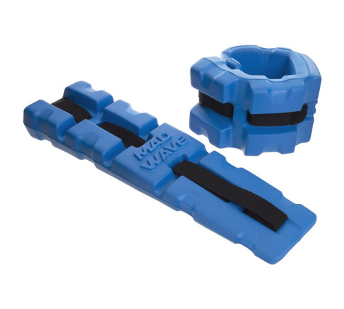 Акваманжеты мягкие отягощения для аквафитнеса и аквааэробики MadWave AQUA FITNESS CUFFS 2шт синий