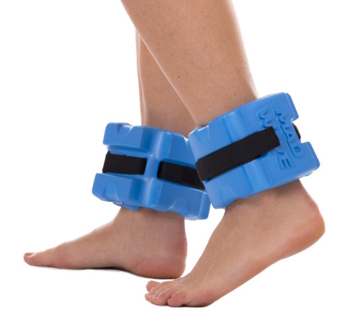 Акваманжеты мягкие отягощения для аквафитнеса и аквааэробики MadWave AQUA FITNESS CUFFS 2шт синий