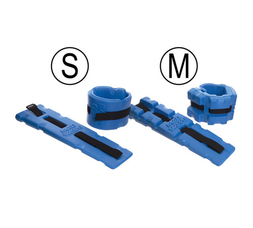 Акваманжеты мягкие отягощения для аквафитнеса и аквааэробики MadWave AQUA FITNESS CUFFS 2шт синий
