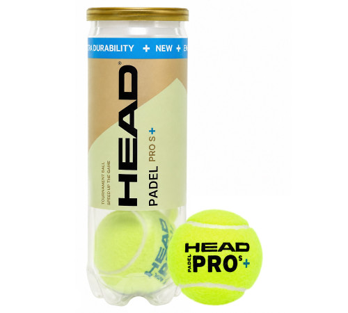 М'яч для падел-тенісу HEAD Padel Pro S+ 3шт салатовий
