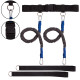Поводок-амортизатор для скоростных тренировок SP-Planeta JUMPING EXERCISER длина жгутов 52см черный-голубой