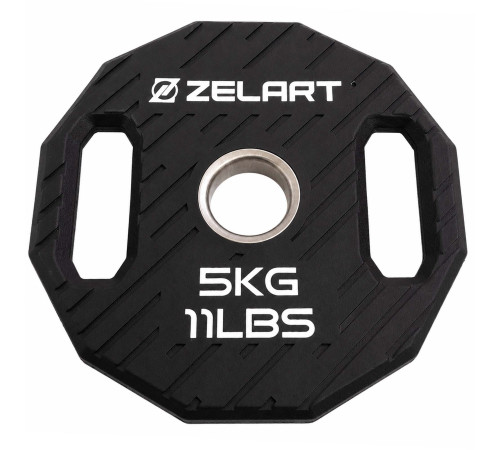 Млинці диски TPU 2 Handle металева втулка Zelart ø51мм 5кг чорний