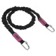 Эспандер трубчатый с карабином в защитном рукаве RESISTANCE TUBE WITH COVER EZOUS нагрузка низкая черный