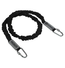 Еспандер трубчастий з карабіном у захисному рукаві RESISTANCE TUBE WITH COVER EZOUS навантаження середнє чорний