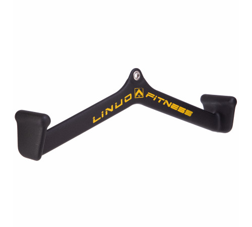 Рукоятка для тяги із середнім хватом Mide Grip нековзне покриття LINUO FITNESS 61см чорний