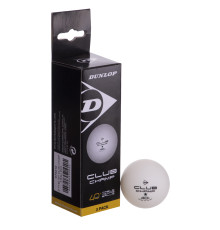 Набір м'ячів для настільного тенісу DUNLOP CLUB CHAMP 40+ 3шт білий