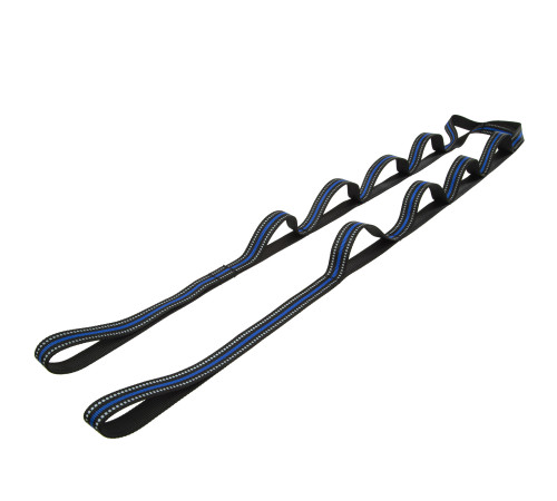 Лента стропа с петлями для растяжки Stretch Strap Jianpeile 12 петель черный-синий