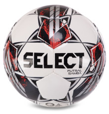 М'яч для футзалу SELECT FUTSAL SAMBA FIFA BASIC №4 білий-сірий