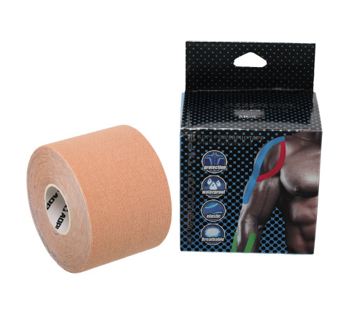 Кінезіо тейп для обличчя та тіла Kinesio tape AOPI розмір 5смх5м кольори в асортименті
