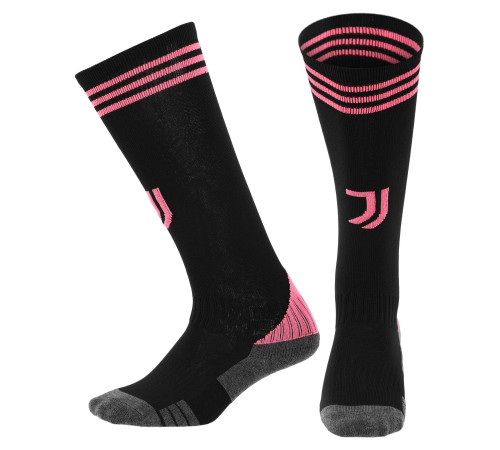 Гетри дитячі із символікою футбольного клубу SPOINT JUVENTUS HOME 2026 розмір 32-39 чорний-рожевий