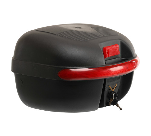 Кофр центральний задній для мотоцикла пластиковий Top Case JUHAO 1шт 39x36x28см чорний-червоний