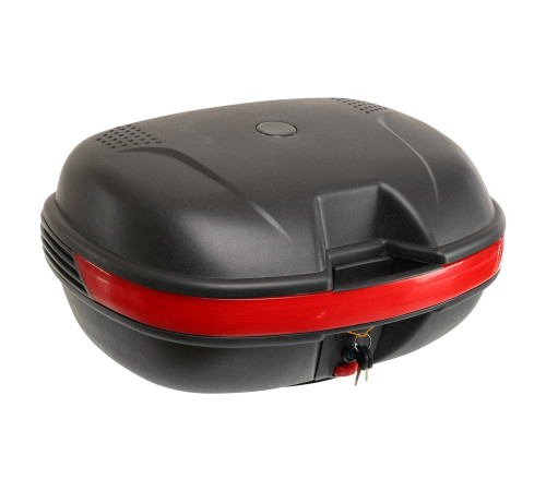 Кофр центральний задній для мотоцикла пластиковий Top Case JUHAO 1шт 43x39x28см чорний-червоний