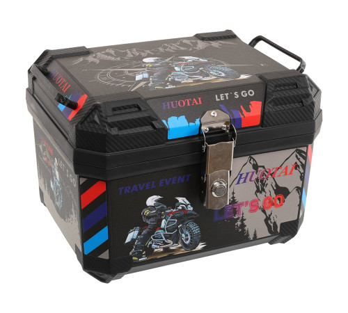 Кофр центральний задній для мотоцикла пластиковий Adventure JUHAO 1шт 42x34x30см чорний