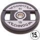 Млинці диски поліуретанові 2 Handle металева втулка TECHNOGYM 51мм 15кг чорний