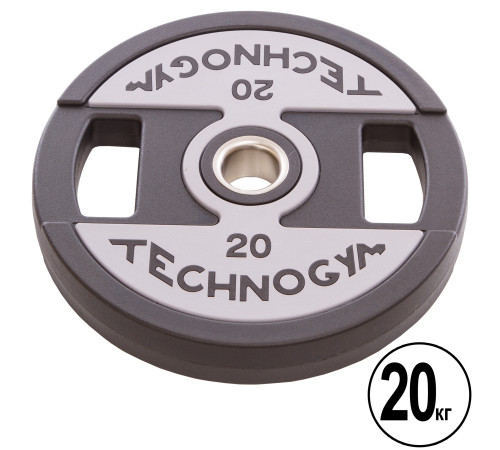 Блины диски полиуретановые 2 Handle металлическая втулка TECHNOGYM 51мм 20кг черный