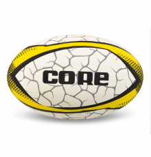 М'яч для регбі CORE №5 білий-жовтий