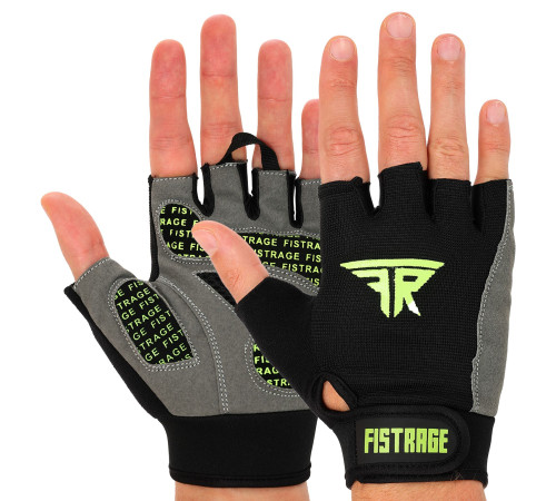 Перчатки для фитнеса и тренировок FISTRAGE S-XL черный