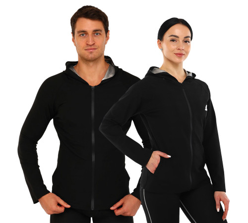 Кофта для схуднення з ефектом сауни HEATOUTFIT M-4XL чорний