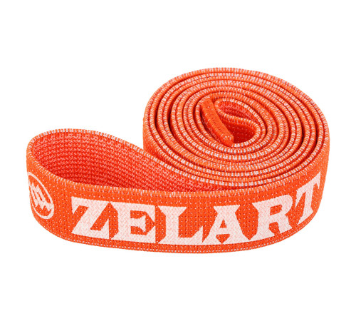 Резинка тканевая для упражнений лента сопротивления LOOP BANDS Zelart L оранжевый