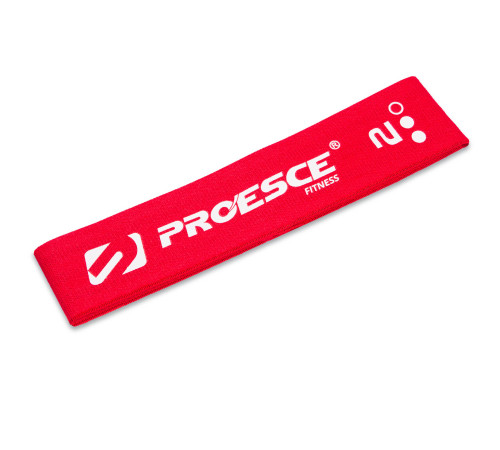 Гумка тканинна для вправ стрічка опору LOOP BANDS для вправ PROESCE червоний