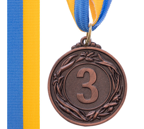 Медаль спортивна зі стрічкою SP-Sport GLORY ø4,5см золото, срібло, бронза