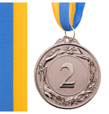Медаль спортивна зі стрічкою SP-Sport GLORY ø6,5см золото, срібло, бронза