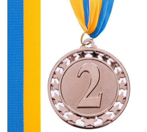 Медаль спортивна зі стрічкою SP-Sport STROKE ø6,5см золото, срібло, бронза