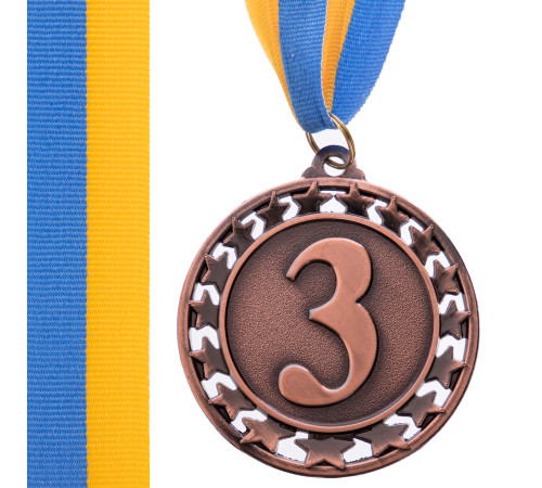 Медаль спортивна зі стрічкою SP-Sport STROKE ø6,5см золото, срібло, бронза