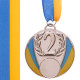 Медаль спортивная с лентой SP-Sport UKRAINE с украинской символикой ø6,5см золото, серебро, бронза