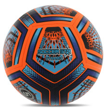 Мяч футбольный HIBRED SOCCER STAR №5 PU оранжевый-синий