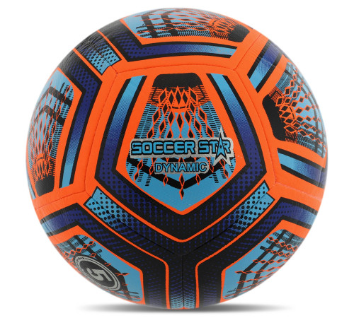 Мяч футбольный HIBRED SOCCER STAR №5 PU оранжевый-синий