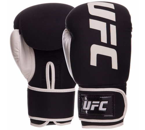 Рукавиці боксерські на липучці неопренові UFC PRO Washable S-M білий