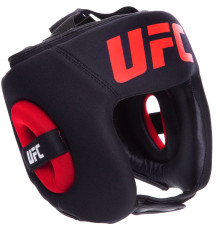 Шлем боксерский с полной защитой кожаный UFC PRO L-XL черный