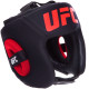 Шлем боксерский с полной защитой кожаный UFC PRO L-XL черный