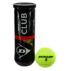 М'ячі для великого тенісу DUNLOP CLUB AC 3шт салатовий