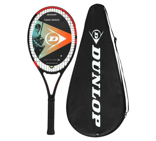 Ракетка для великого тенісу 27" DUNLOP TEAM 285 G3 HL чорний-червоний