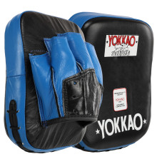 Лапа боксерська вигнута тренувальна шкіра YOKKAO 2шт кольори в асортименті