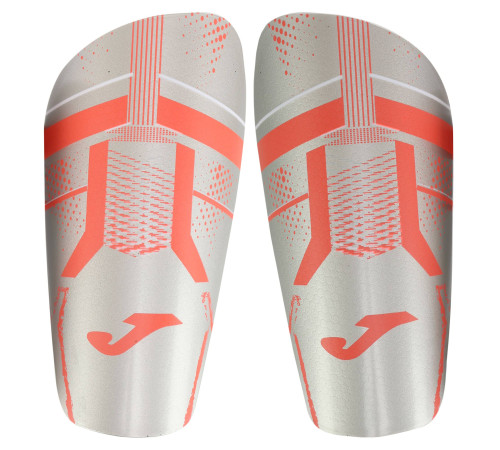 Щитки футбольные с держателем щитков в комплекте Joma LEG II M-L серый-коралловый