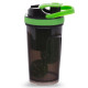 Шейкер для спортивного харчування з відсіком для протеїну TOP SHAKER BOTTLE SP-Sport 500+100мл кольори в асортименті