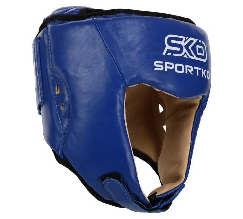Шолом боксерський професійний відкритий шкіряний ФБУ SPORTKO ОК1 М-XL кольори в асортименті