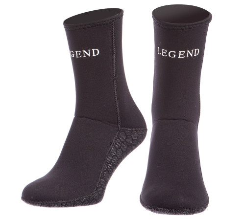 Шкарпетки неопренові для дайвінгу LEGEND 3мм чорний