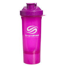 Шейкер для спортивного харчування з відсіком для протеїну SMART SHAKER SLIM 400+100мл кольори в асортименті