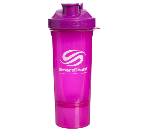 Шейкер для спортивного харчування з відсіком для протеїну SMART SHAKER SLIM 400+100мл кольори в асортименті