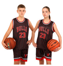 Форма баскетбольна дитяча NBA клуб Chicago Bulls 23 S-2XL чорний-червоний